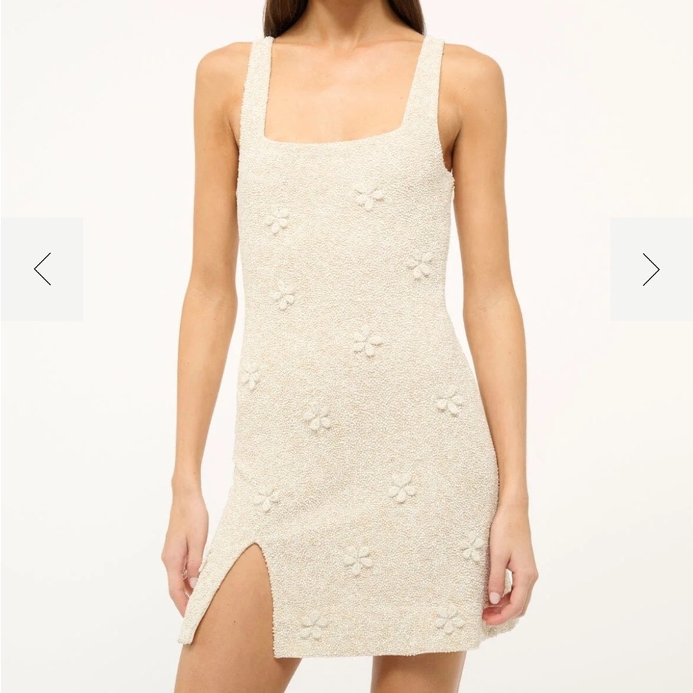 STAUD Le Sable Mini Dress - Ivory